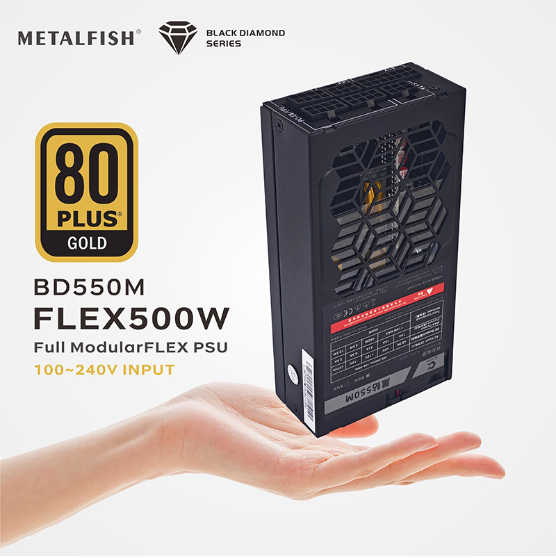 Flex Atx Power Supply 600W 1U - METALFISH Flex 500/600W 80PLUS GOLD fuente